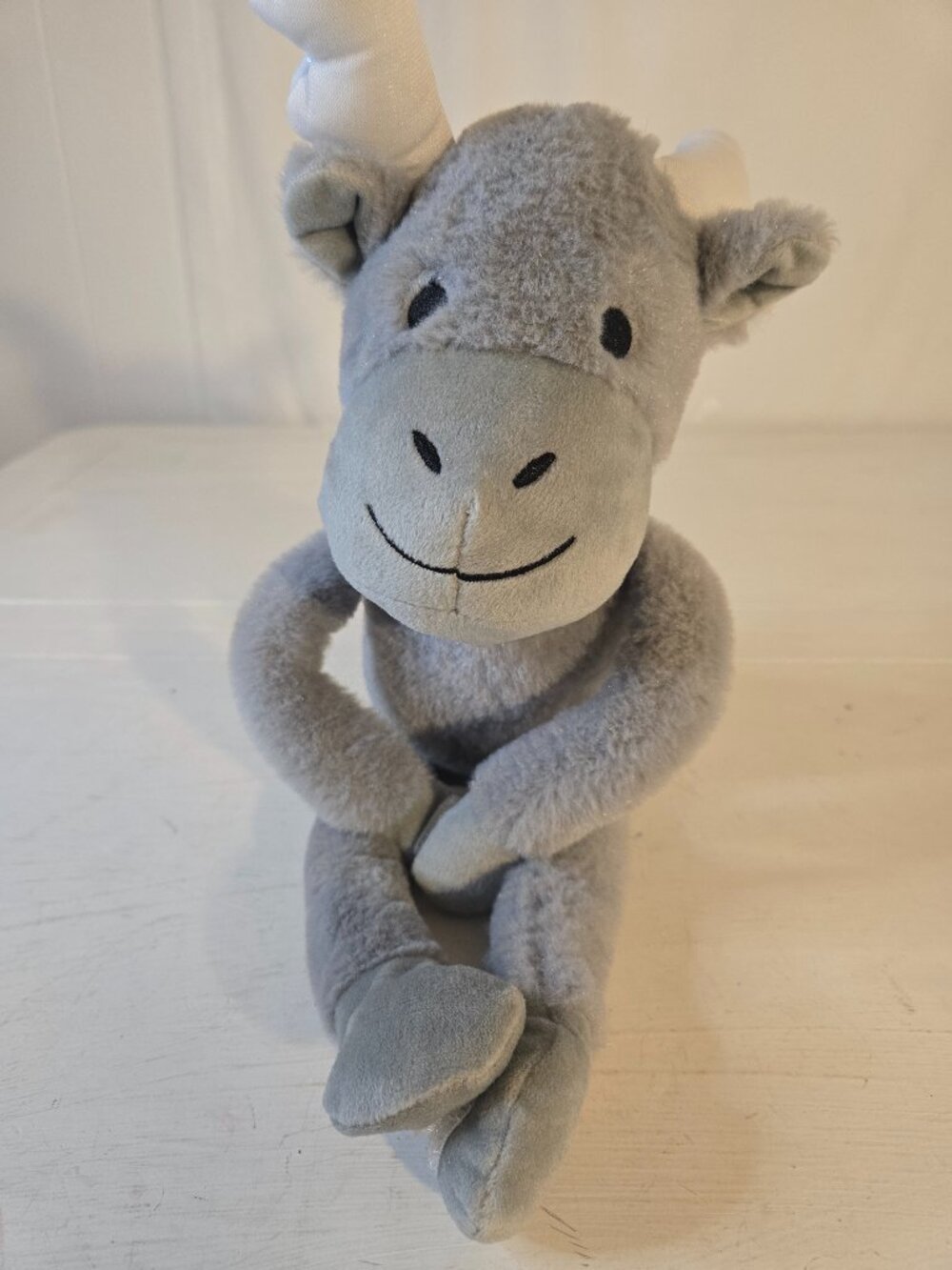 Inter American Gray Moose Hanging Plush 18 inch B304 velcro hands/feet